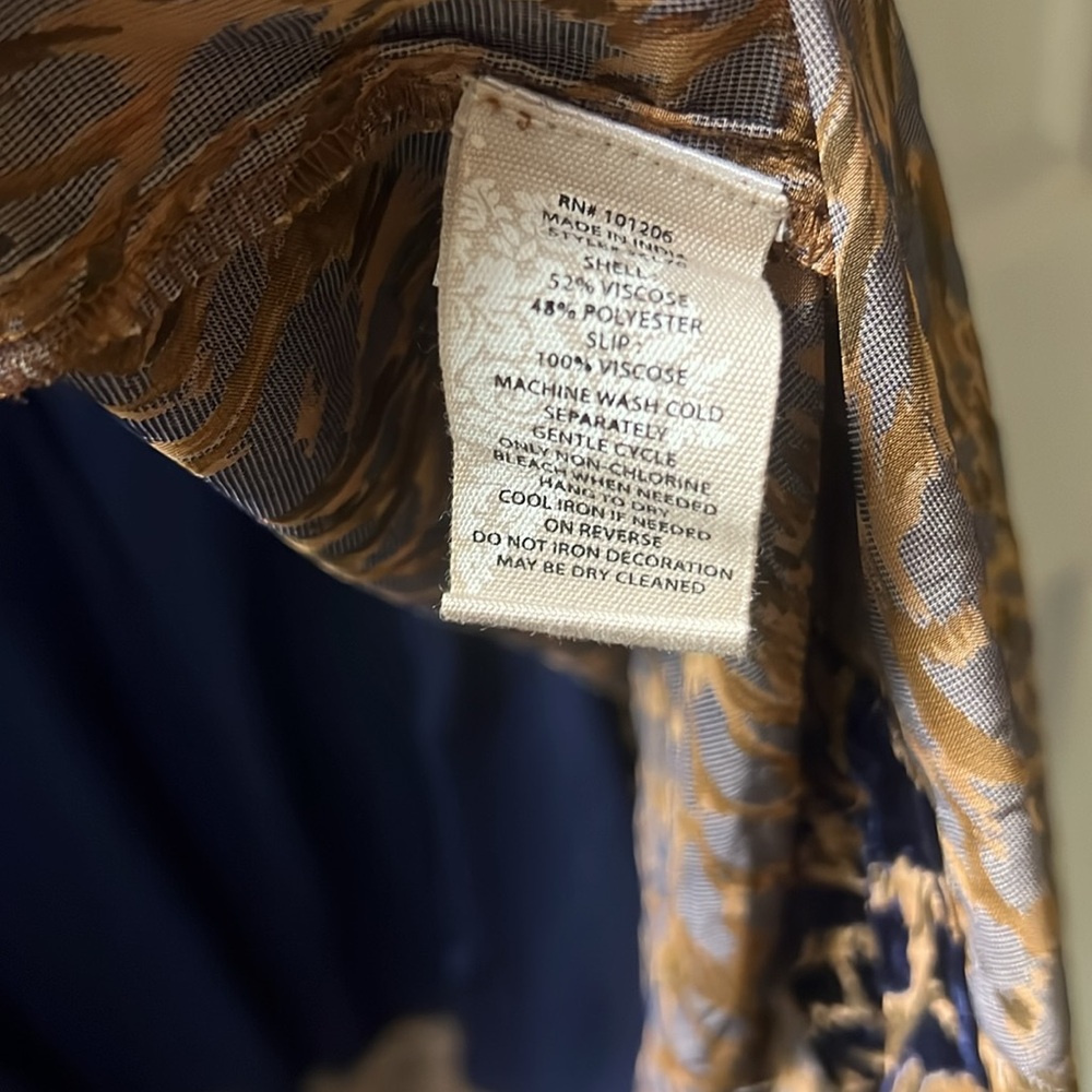 Soft Surroundings Navy Sequin Wrap Gown - Picture 7 of 7